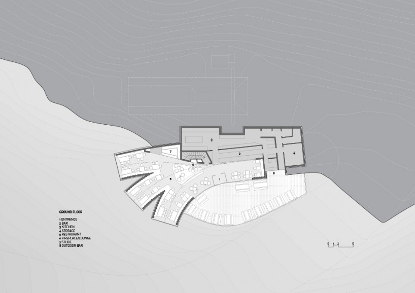 阿爾卑斯山上的山小屋餐廳-鉛筆匯